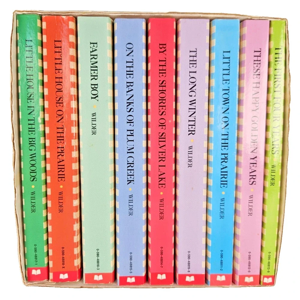 Little House on the Prairie Laura Ingalls Wilder 9-Book Gingham Box Set Vintage